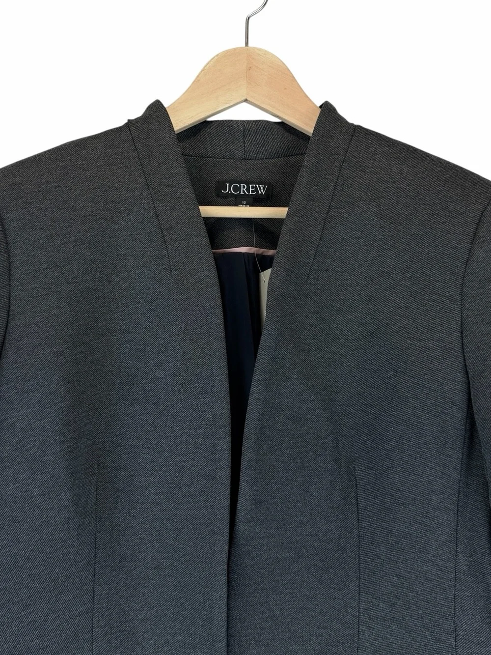 NEW J. Crew Going Out Blazer in Heather Dove Gray Grey Stretch Twill Sz 12 NWT